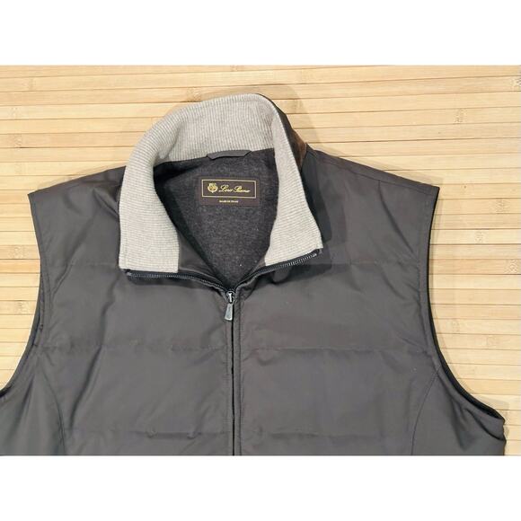 Loro Piana Nylon / Suede / Goose Down Vest Men’s XL Brown - $3995 Retail - Picture 5 of 16